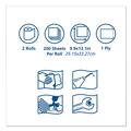 Cleaning & Janitorial Supplies | Tork 450138 9.9 in. x 13.1 in. Advanced ShopMax Wiper 450 - White (2/Carton) image number 3
