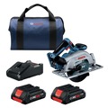 Circular Saws | Bosch GKS18V-22B25 18V Brushless Lithium-Ion 6-1/2 in. Cordless Blade-Right Circular Saw Kit with 2 Batteries (4 Ah) image number 0