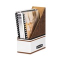 Office Jansan | Bankers Box 07223 4 in. x 9 in. x 11.5 in. Corrugated Cardboard Magazine File - Wood Grain (12/Carton) image number 2