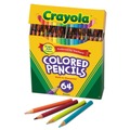 Bulk Savings Pricing 1 | Crayola 683364 3.3 mm 2B Short Colored Pencils Hinged Top Box with Built-in Pencil Sharpener - Assorted Lead and Barrel Colors (64/Set) image number 1