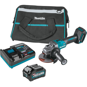 Makita 40V max XGT Brushless Lithium-Ion 4-1/2 in./5 in. Cordless Cut-Off/Angle Grinder Kit with Electric Brake (4 Ah)