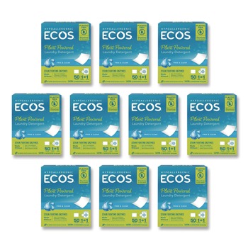 ECOS Liquidless Laundry Detergent Sheets - Free and Clear (10/Carton)