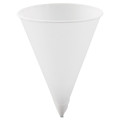 4th of July Sale | SOLO 42R-2050 4.25 oz. Paper Rolled Rim Cone Water Cups - White (25/Carton) image number 1