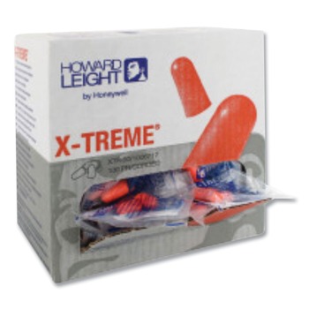 Howard Leight by Honeywell X-TREME 32 dB Corded Disposable Earplugs - One Size Fits Most Orange (2000/Carton)
