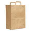 Cleaning & Janitorial Supplies | Ross & Wallace Paper Products 110513SP 12 in. x 7 in. x 17 in. 30 lbs. Capacity 1/6 BBL Attached Handle Grocery Paper Bags - Kraft (300/Bundle) image number 0