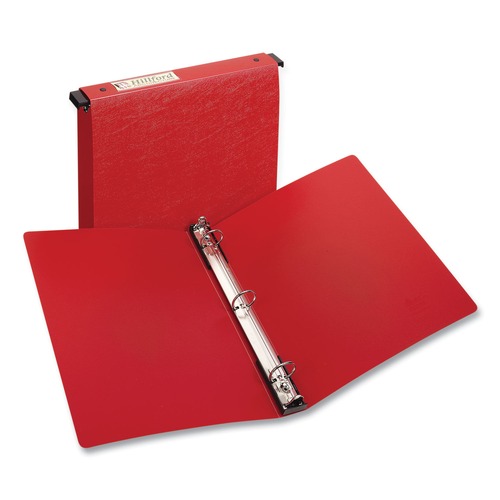 Office Jansan | Avery 14803 11 in. x 8.5 in. 3 Rings 1 in. Capacity Hanging Storage Flexible Non-View Binder with Round Rings - Red image number 0