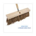 Brooms | Boardwalk BWK71160 6.25 in. Palmyra Fiber Bristles 16 in. Brush Street Broom Head - Brown image number 2