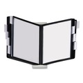 Office Jansan | Durable 561201 InstaView Expandable Desktop Reference System with 10 Panels - Black/White image number 0
