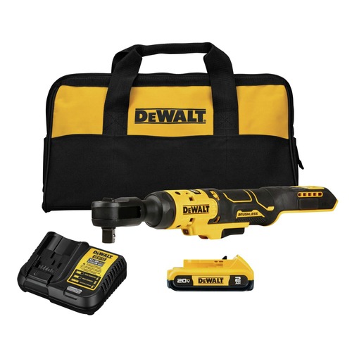 Cordless Ratchets | Dewalt DCF512D1 20V MAX ATOMIC Brushless Lithium-Ion 1/2 in. Cordless Ratchet Kit (2 Ah) image number 0