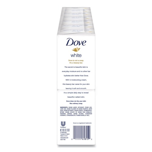 Cleaning & Janitorial Supplies | Dove CB610795 Light Scent 4.25 oz. Beauty Bar Soap - White (72/Carton) image number 0