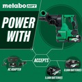 Metabo HPT Clearance | Metabo HPT DH3628DAM 36V MultiVolt Brushless SDS-Plus Lithium-Ion 1-1/8 in. Cordless Rotary Hammer Kit with UVP (4 Ah/8 Ah) image number 12