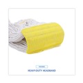  | Boardwalk BWK501WH 5 in. Headband Cotton/Synthetic Super Loop Wet Mop Head - Small, White (12/Carton) image number 7