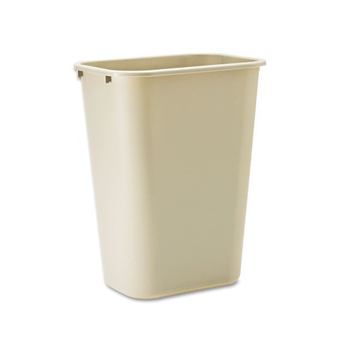 Trash & Waste Bins | Rubbermaid Commercial FG295700BEIG 10.25-Gallon Rectangular Deskside Wastebasket - Beige image number 0