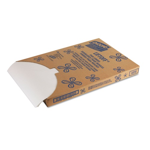  | Dixie LO10 16-3/8 in. x 24-3/8 in. Greaseproof Liftoff Pan Liners - White (1000/Carton) image number 0