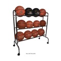 Utility Carts | Champion Sports BRC3 17 in. x 41 in. x 41 in. 132 lb Capacity Powder-Coated Ball Cart - Silver image number 2