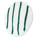 Carpet Cleaners | Rubbermaid Commercial FGP26700WH00 Low Profile Scrub-Strip 17 in. Diameter Carpet Bonnet - White/Green image number 2