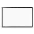 White Boards | U Brands 311U00-01 35 x 23 Magnetic Dry Erase Board with Wood Frame - White Surface/Black Frame image number 0