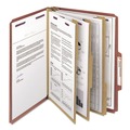 Office Jansan | Smead 14092 Pressboard Eight-Section Classification Folders with 2/5-Cut Tabs- Letter, Red (10/Box) image number 1