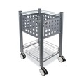 Office Filing Cabinets & Shelves | Vertiflex VF52002 13.75 in. x 15.5 in. x 26.25 in. 1 Shelf 1 Bin Metal Sidekick File Cart - Matte Gray image number 1