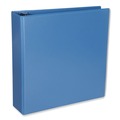 Office Jansan | Universal UNV20733 11 in. x 8.5 in. 2 in. Capacity 3 Rings Slant D-Ring View Binder - Light Blue image number 1
