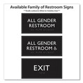 Floor Signs | Headline Sign 69922 4 in. x 8 in. Exit Plastic ADA Sign - Clear/White image number 3