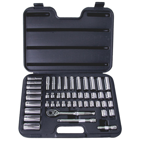  | ATD 1245 47-Piece 3/8 in. Drive 6-Point SAE and Metric Pro Socket Set image number 0