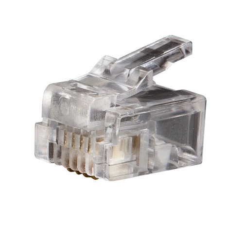 Electronics | Klein Tools VDV826-601 25-Piece RJ11/6P4C Modular Telephone Plug Set - Clear image number 0