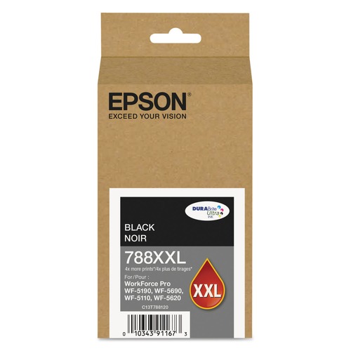  | Epson T788XXL120 DURABrite Ultra XL PRO T788XXL120 (788XXL) High-Yield Ink - Black image number 0