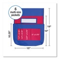 Office Chairs | Carson-Dellosa 158035 15 in. x 19 in. 7 Pockets Chairback Buddy Pocket Chart - Blue/Red image number 2