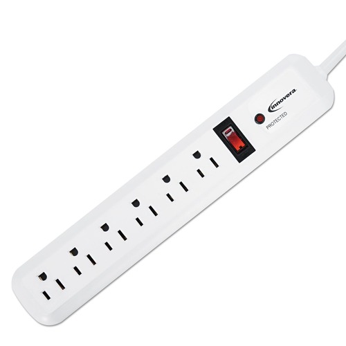  | Innovera IVR71652 6 AC Outlets 4 ft. Cord 540 Joules Plastic Housing Surge Protector - White image number 0