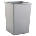 Trash & Waste Bins | Rubbermaid Commercial FG395800GRAY 35 gal. Plastic Untouchable Square Waste Receptacle - Gray image number 0