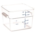 Bulk Savings Pricing 3 | Carlisle 1195407 11.13 in. x 11.13 in. x 8.25 in. 12 qt. Squares Polycarbonate Food Storage Container - Clear image number 2