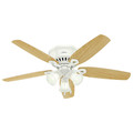 Ceiling Fans | Hunter 53326 52 in. Builder Low Profile Snow White Ceiling Fan with LED image number 2