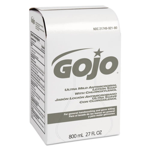 Cleaning & Janitorial Supplies | GOJO Industries 9212-12 800 mL Ultra Mild Lotion Soap with Chloroxylenol Refill - Floral Balsam (12/Carton) image number 0