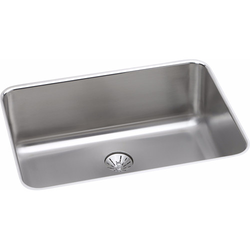 Fixtures | Elkay ELUH241610PD 18-Gauge Stainless Steel 26.5 x 18.5 x 10 in. Single Bowl Undermount Kitchen Sink Kit image number 0