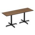  | Alera ALETT7224EW 71.5 in. x 23.63 in. Rectangular Reversible Laminate Table Top - Espresso/Walnut image number 3