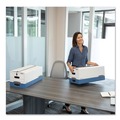 Office Jansan | Bankers Box 0002501 12.25 in. x 16 in. x 11 in. Letter/Legal Files Medium-Duty Strength Storage Boxes - White/Blue (4/Carton) image number 6