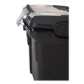 Office Jansan | Storex 61507U01C 15 in. x 16.38 in. x 14.25 in. Premium Mobile Letter File Transport Box with Telescoping Handle and Organizer Tray - Black/Gray image number 3