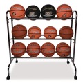 Utility Carts | Champion Sports BRC3 17 in. x 41 in. x 41 in. 132 lb Capacity Powder-Coated Ball Cart - Silver image number 3