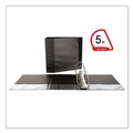 Office Jansan | Universal UNV20998 11 in. x 8.5 in. 5 in. Capacity 3 Rings Slant-Ring View Binder - Black image number 10