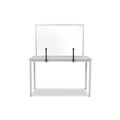 Office Furniture Accessories | MasterVision GL07019101 Protector Series 35.4 in. x 0.16 in. x 23.6 in. Glass Aluminum Desktop Divider - Clear (1/Carton) image number 4