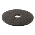 Cleaning & Janitorial Accessories | Boardwalk BWK4019HIP High Performance 19 in. Stripping Floor Pads - Grayish Black (5/Carton) image number 1