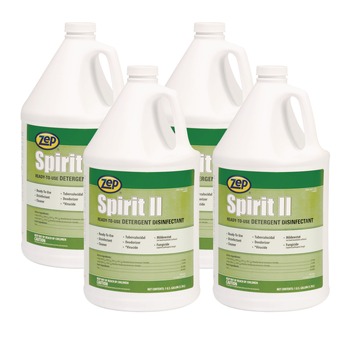 Zep Professional Spirit II 1-Gallon Bottle Ready-to-Use Disinfectant - Citrus Scent (4/Carton)