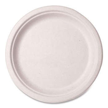Vegware 10 in. Diameter Nourish Molded Compostable Fiber Plate Tableware - White (500/Carton)