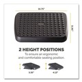 Office Jansan | Fellowes Mfg Co. 48121 17.63 in. x 13.13 in. x 3.75 in. Standard Adjustable Footrest - Graphite image number 3