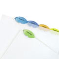 Office Jansan | Avery 11118 8.5 in. x 5.5 in. 5-Tab 7-Hole Punched Insertable Style Edge Tab Plastic Dividers - Translucent (1-Set) image number 4