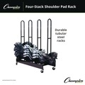 Office Filing Cabinets & Shelves | Champion Sports FBSPR4 24 in. x 59 in. x 68 in. 176 lb Capacity Mobile Four-Stack Shoulder Pad Rack - Black image number 2