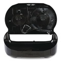 Paper Towels and Napkins | Boardwalk R3670BKBW 13 in. x 6.75 in. x 8.75 in. Standard Twin Toilet Tissue Dispenser - Black image number 4