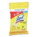 Disinfectants | LYSOL Brand 19200-99717 1-Ply Disinfecting Wipes To-Go Flatpack - Lemon and Lime Blossom, White (15 Wipes/Pack, 48 Packs/Carton) image number 1