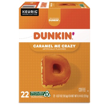 Dunkin' 5000364900 K-Cup Pods - Caramel Me Crazy (22/Box)